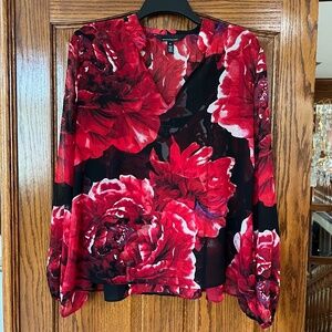 White House Black Market Sheer Blouse and matching Camisole